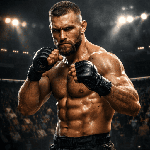 Kämpfer im Ring unter Flutlicht – intensives Kampfsportbild für Actionfans mit IPTV Abo in 4K