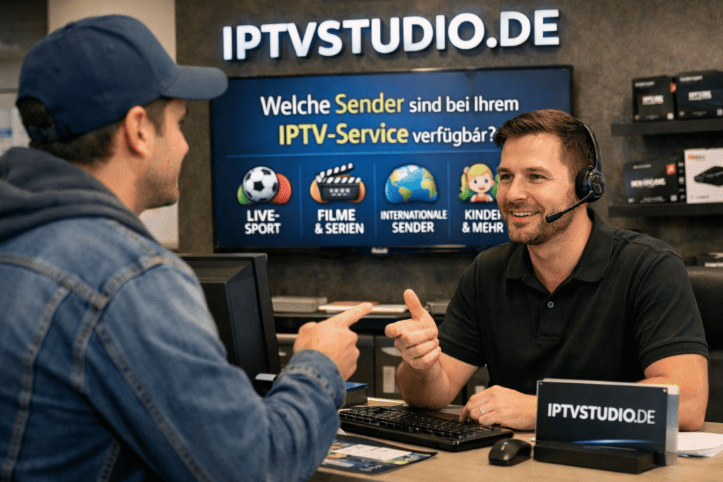Kunde fragt nach IPTV Sendern – IPTV Service Beratung bei IPTVSTUDIO.DE kaufen IPTV Abo Deutschland